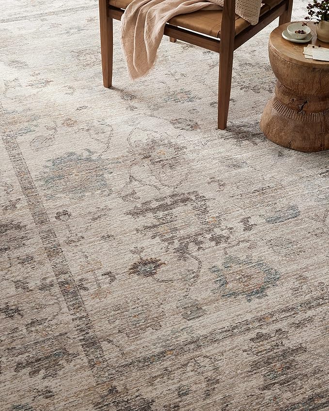 Loloi Magnolia Home by Joanna Gaines Millie Collection MIE-01 Silver/Dove 2'-7" x 10'-0", .25" Pile Height, Runner Rug