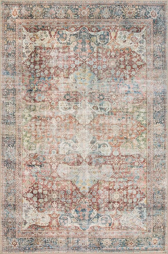 Loloi Loren Collection LQ-14 Brick/Multi 8'-4" x 11'-6" Area Rug