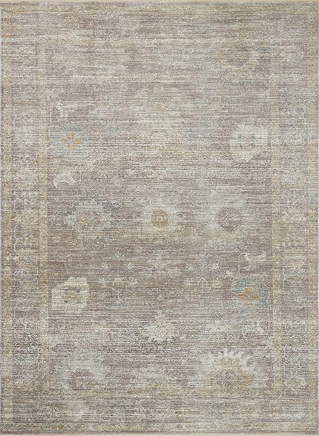 Loloi Magnolia Home by Joanna Gaines Millie Collection MIE-05 Stone/Natural 2'-7" x 10'-0", .25" Pile Height, Runner Rug
