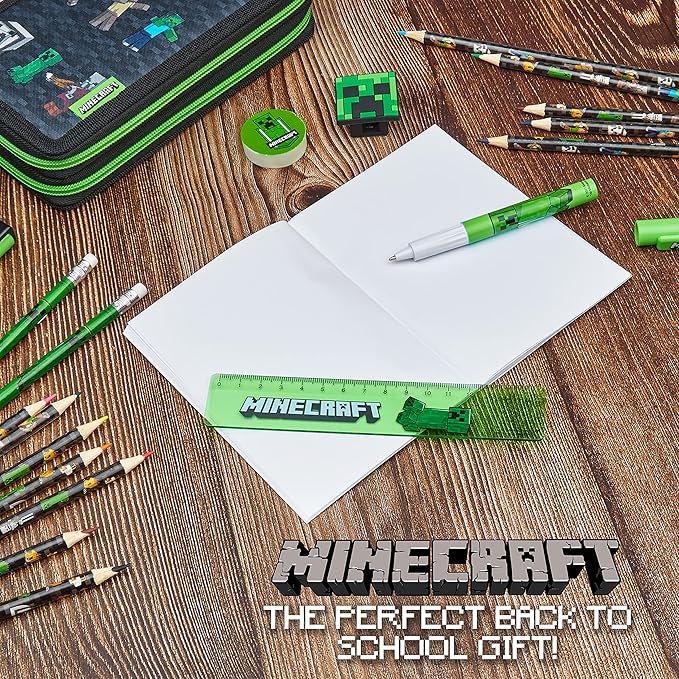 Minecraft Kids Pencil Case Stationery Pens Colored Pencils Notebook School Supplies Gamer Gifts for Boys