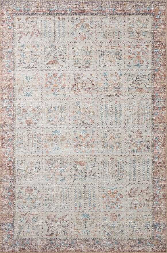 Loloi Rifle Paper Co. Maison Collection MAO-08 Cream 7'-6" x 9'-6", .19" Pile Height, Area Rug