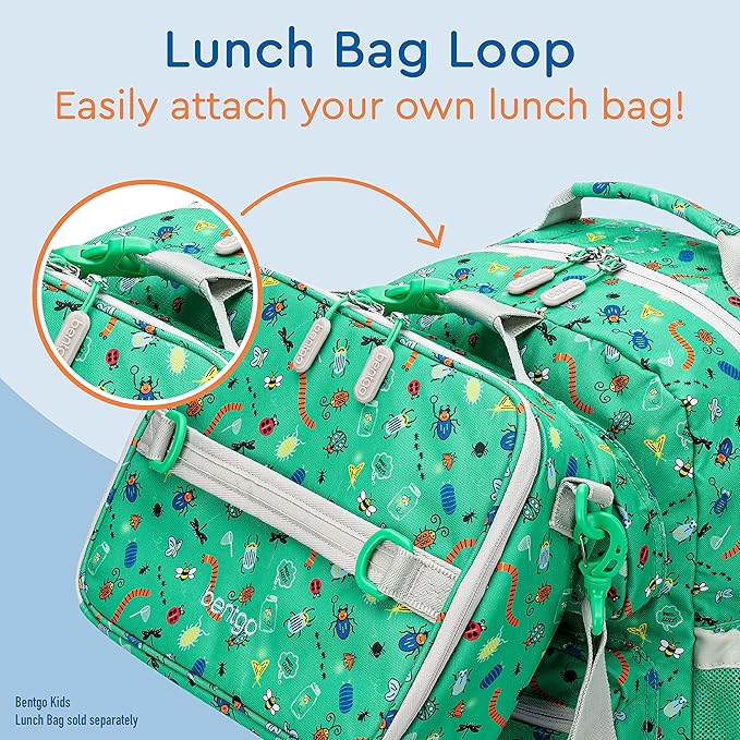 Bentgo® Kids 14” Backpack Set With Kids Prints Lunch Box (Bug Buddies)