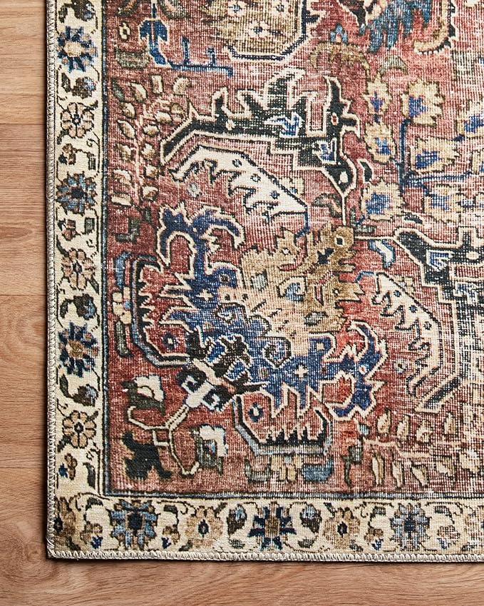 Loloi Chris Loves Julia Jules Collection JUL-01 Merlot/Multi 2'-6'' x 9'-6'', .13" Pile Height, Runner Rug