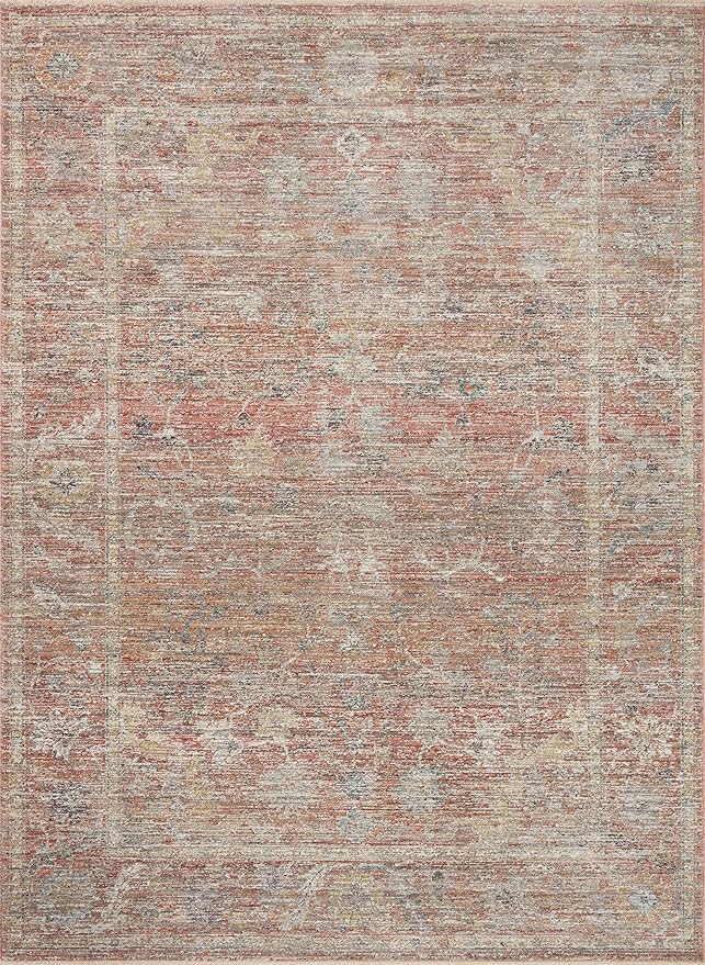 Loloi Magnolia Home by Joanna Gaines Millie Collection MIE-04 Sunset/Multi 5'-3" x 7'-6", .25" Pile Height, Area Rug