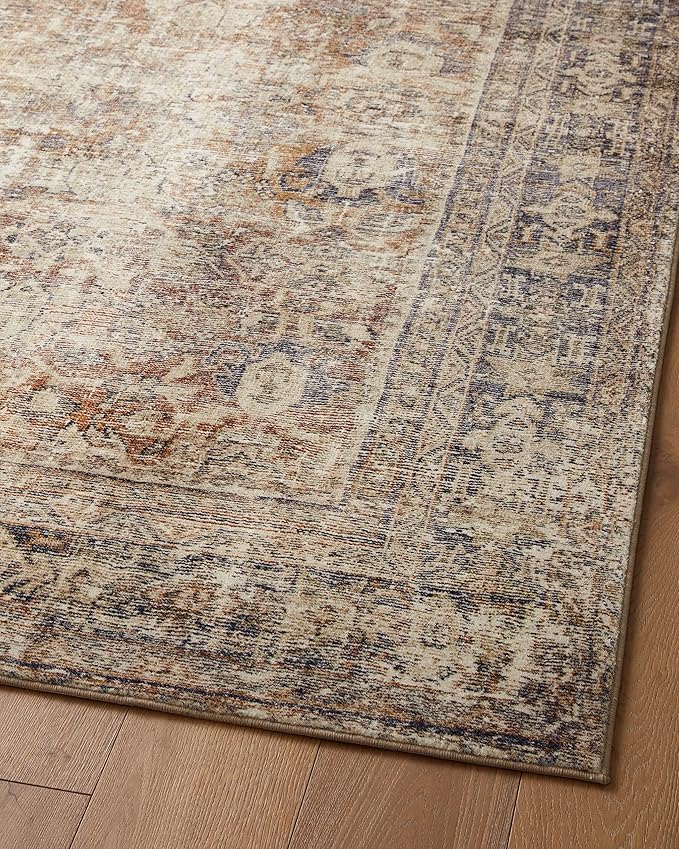 Loloi Amber Lewis Morgan Collection MOG-01 Sunset/Ink 2'-3" x 11'-6" 38" Thick Runner Rug feat. CloudPile, Neutral, Room Décor, Vintage Inspired, Livingroom, Bedroom, Dining Area