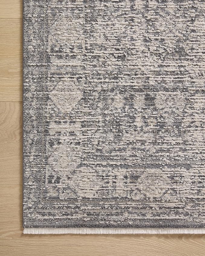 Loloi Amber Lewis Alie Collection ALE-03 Charcoal/Dove 7'-10'' x 10', .13'' Pile Height, Area Rug