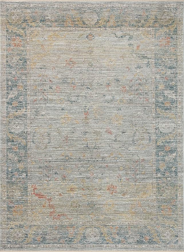Loloi Magnolia Home by Joanna Gaines Millie Collection MIE-04 Slate/Multi 9'-6" x 13'-1", .25" Pile Height, Area Rug