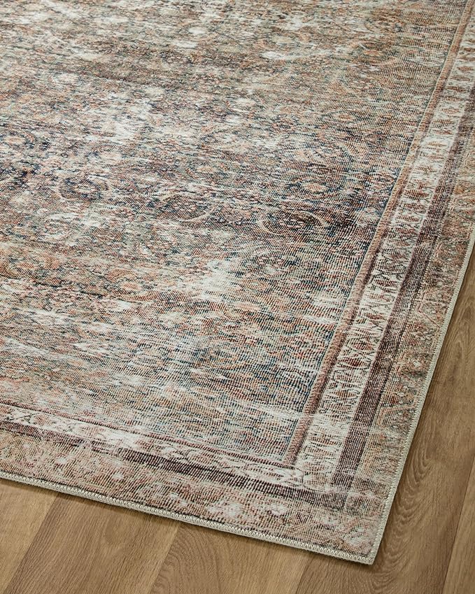 Loloi Chris Loves Julia Jules Collection JUL-09 Ink/Terracotta 2'-6'' x 7'-6'', .13" Pile Height, Runner Rug