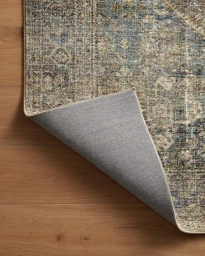 Loloi Amber Lewis Morgan Collection MOG-05 Spice/Lagoon 7'-3" x 9'-3" 38" Thick Area Rug feat. CloudPile, Neutral, Room Décor, Vintage Inspired, Livingroom, Bedroom, Dining Area