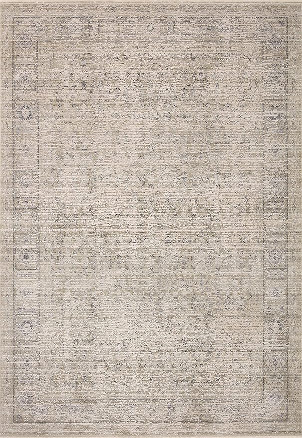 Loloi Amber Lewis Alie Collection ALE-03 Taupe/Dove 5'-3'' x 5'-3'', .13'' Pile Height, Round Area Rug