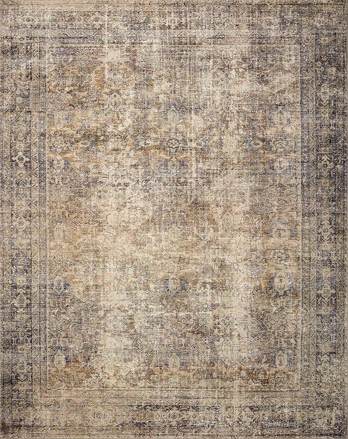 Loloi Amber Lewis Morgan Collection MOG-01 Sunset/Ink 8'-3" x 11'-3" 38" Thick Area Rug feat. CloudPile, Neutral, Room Décor, Vintage Inspired, Livingroom, Bedroom, Dining Area