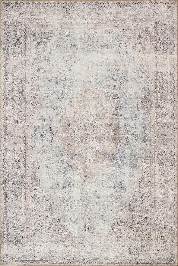 Loloi Loren Collection LQ-04 Silver/Slate 7'-6" x 9'-6" Area Rug
