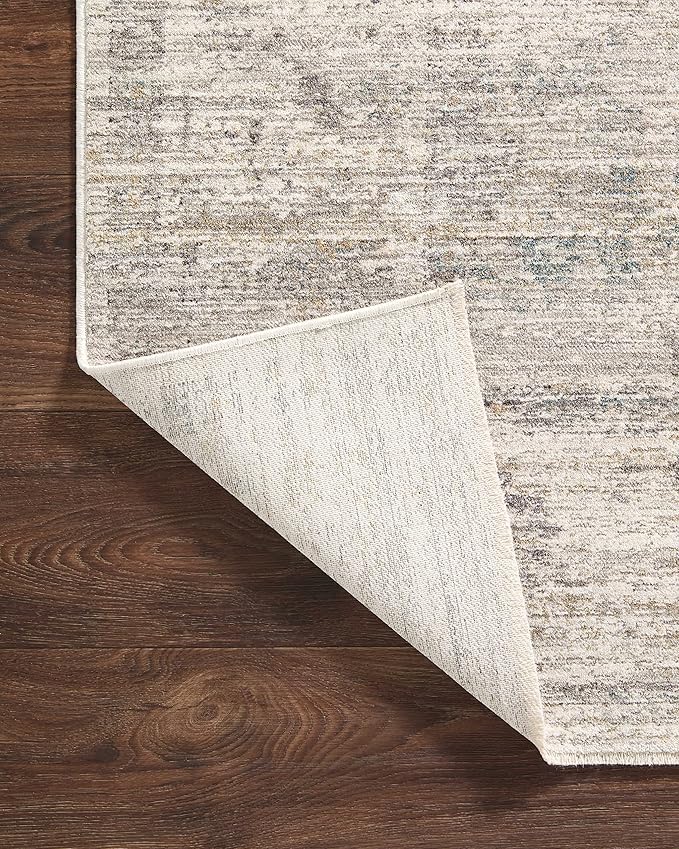 Loloi Magnolia Home by Joanna Gaines Millie Collection MIE-01 Silver/Dove 2'-7" x 10'-0", .25" Pile Height, Runner Rug