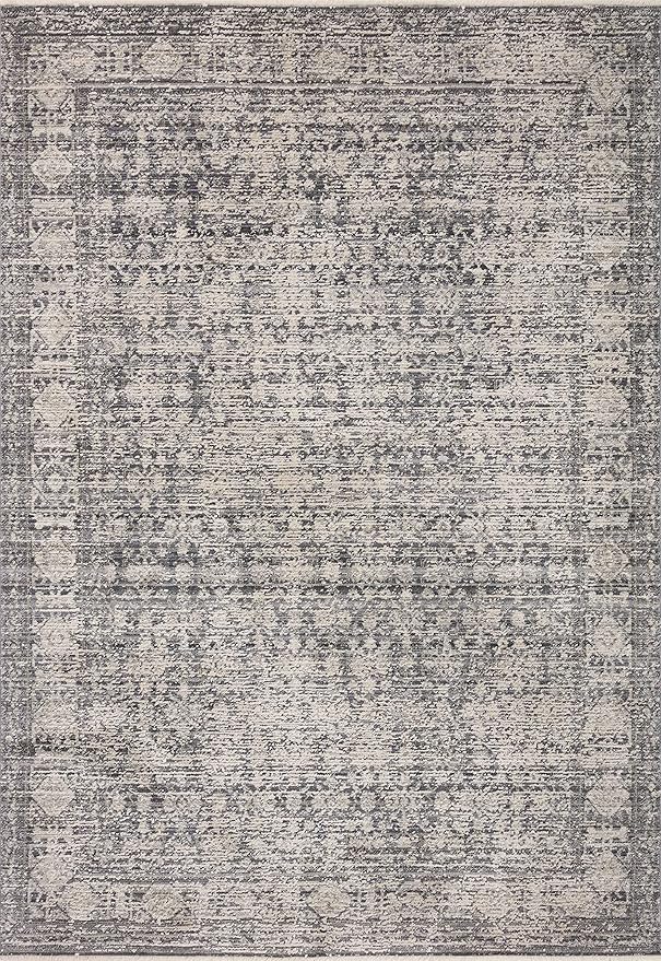 Loloi Amber Lewis Alie Collection ALE-03 Charcoal/Dove 2'-7'' x 10'-0'', .13'' Pile Height, Runner Rug