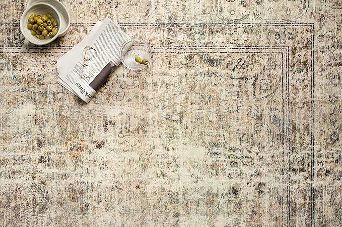 Loloi Margot Collection MAT-01 Antique/Sage 5'-0" x 7'-6" Area Rug feat. CloudPile, No-Shed Easy Clean Large Patterned Area Rug for Living Room, Bedroom, Dining Area