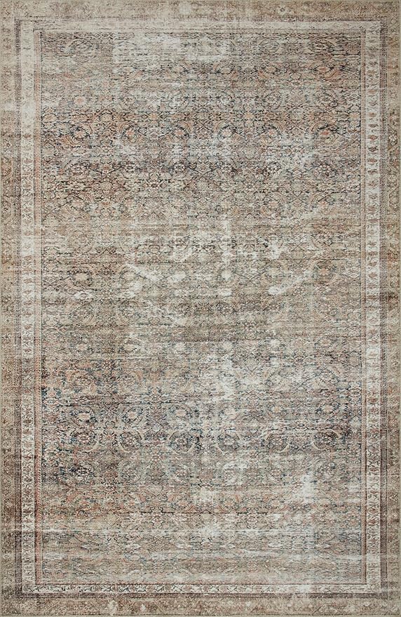 Loloi Chris Loves Julia Jules Collection JUL-09 Ink/Terracotta 2'-6'' x 7'-6'', .13" Pile Height, Runner Rug