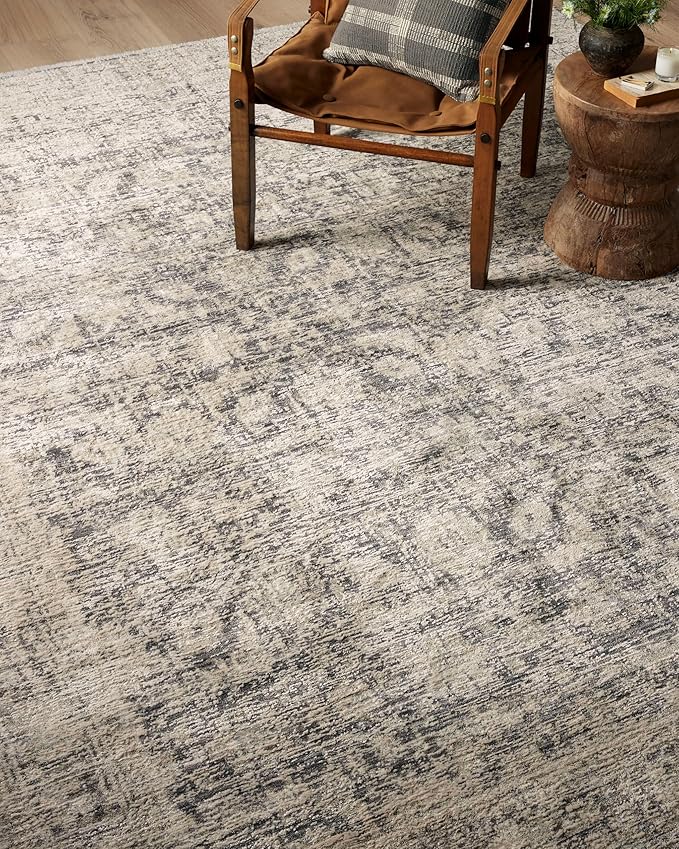 Loloi Amber Lewis Alie Collection ALE-05 Charcoal/Beige 2'-7" x 7'-9", .13" Pile Height, Runner Rug