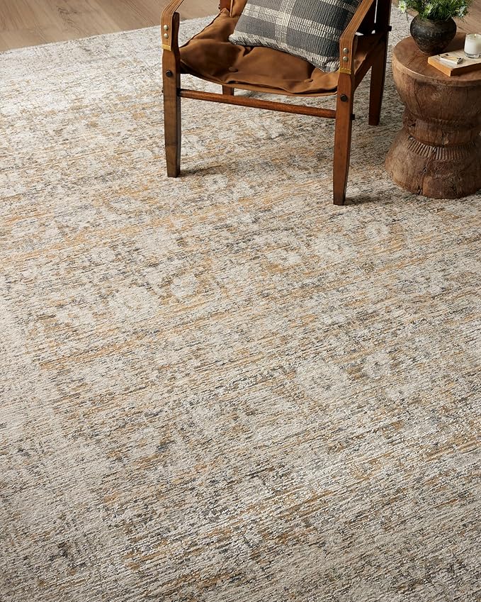 Loloi Amber Lewis Alie Collection ALE-05 Gold/Beige 2'-7'' x 7'-9'', .13'' Pile Height, Runner Rug