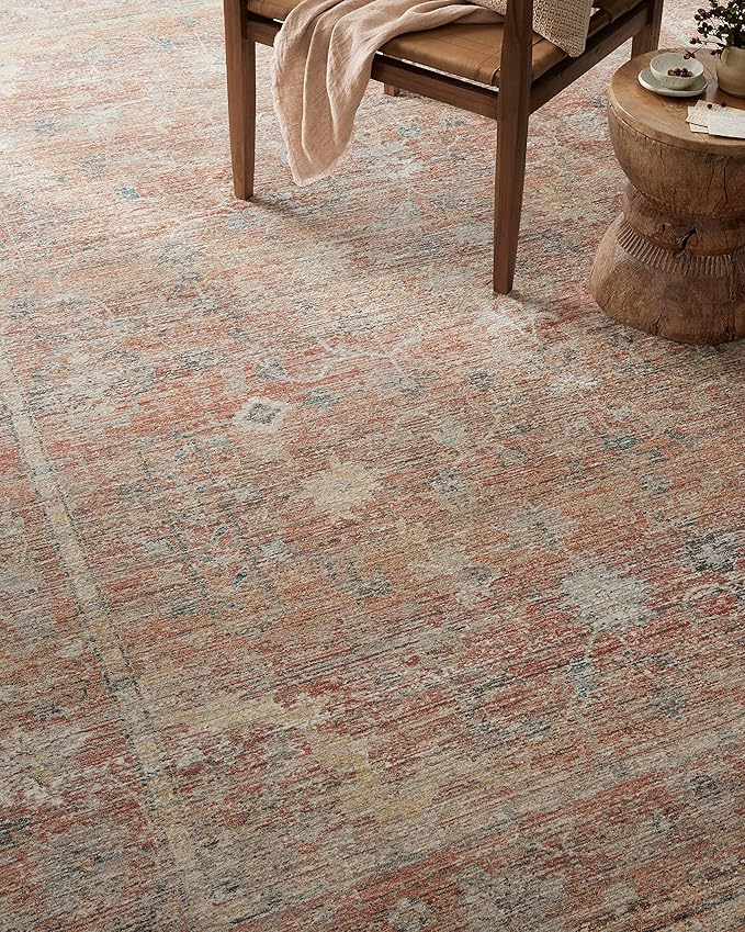 Loloi Magnolia Home by Joanna Gaines Millie Collection MIE-04 Sunset/Multi 2'-3" x 3'-10", .25" Pile Height, Accent Rug