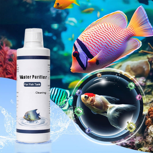 Fish Tank Water Purifier | Aquarium Water Cleaning Agent | Water Clarifying Treatment, Flocculant & Quality Stabilizer | Natural Safe Formula for Fish & Plants | 150ml Liquid Solution