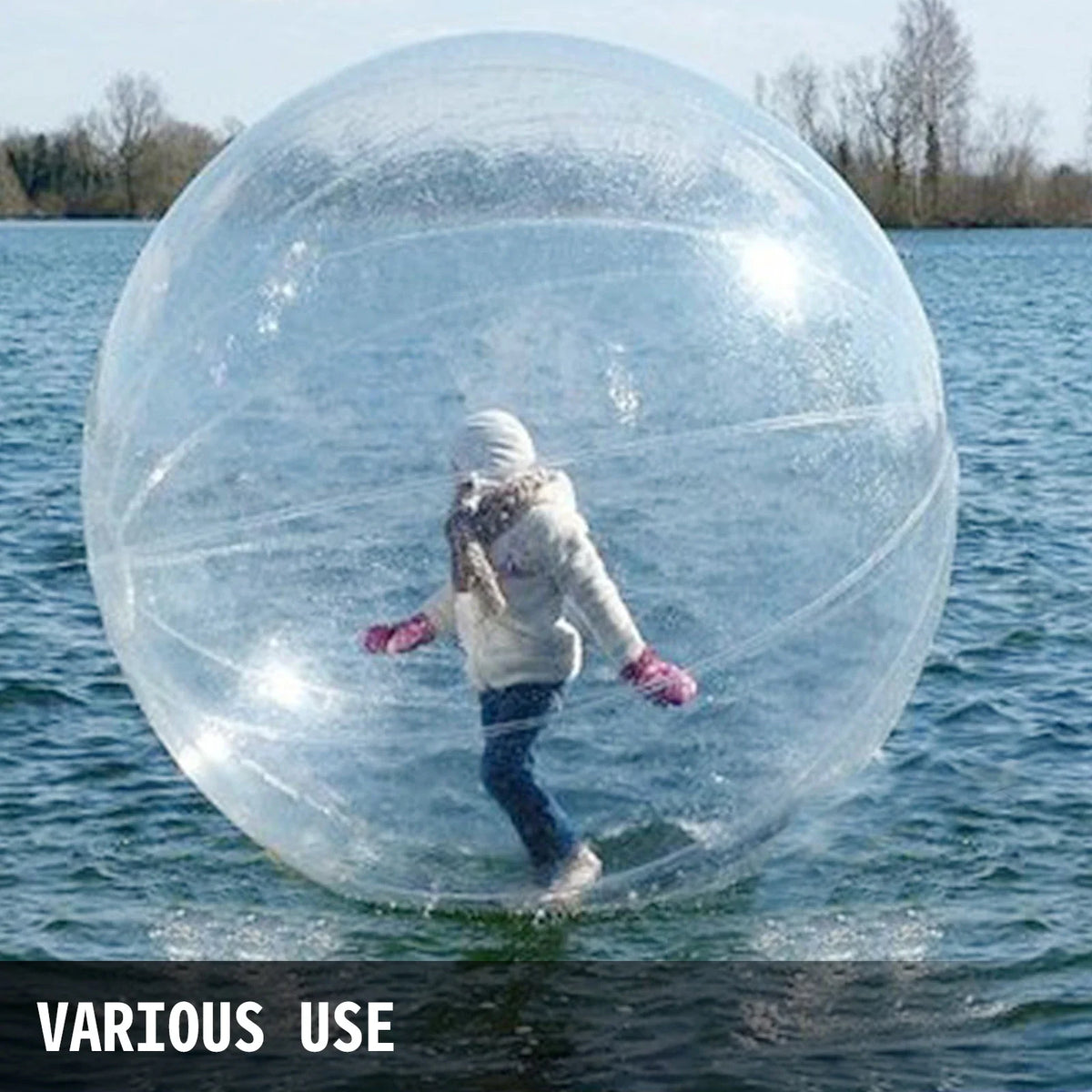 1.5M Water Walking Ball Roll Ball Inflatable Walking Ball PVC Zorb Ball Tizip Zipper With Air Blower (1.5M)