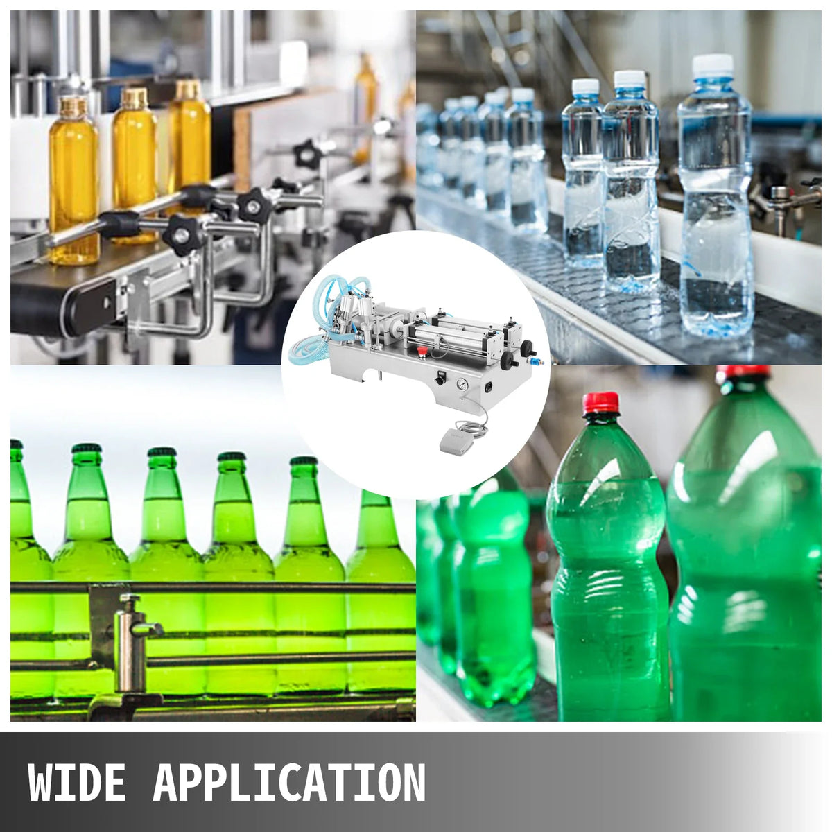 100-1000ML Pneumatic Liquid Filling Machine with Double Nozzles Commercial Automatic Bottle Filler for Oil Cosmetic Drinks