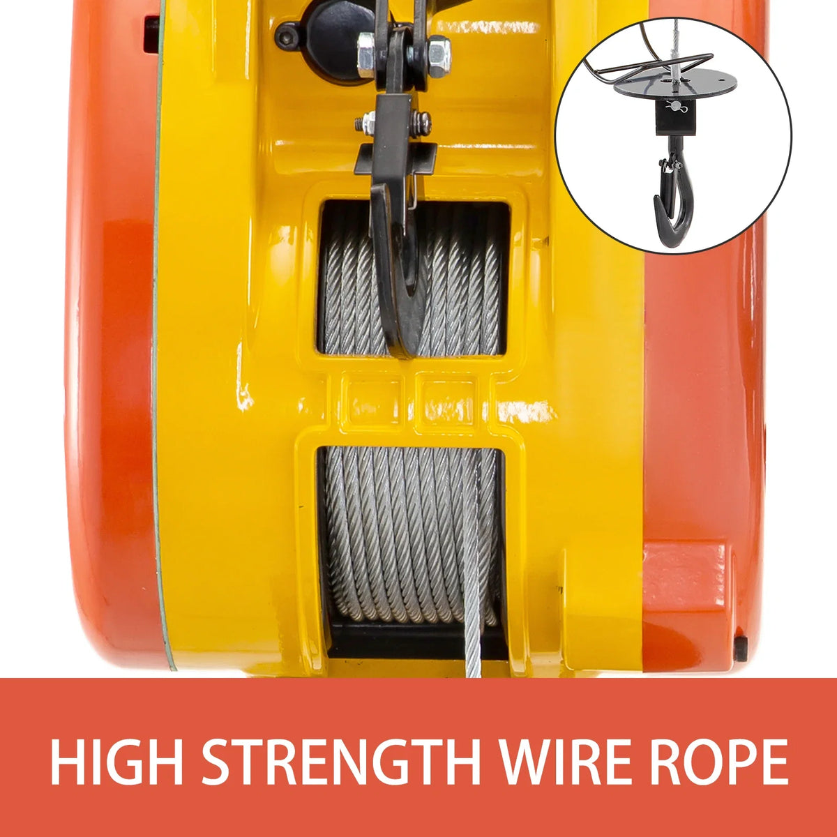 230Kg/507LBS Electric Hoist Crane with 30M Rope Wire and Wired Remote Control Portable Lift Winch Remote Control Auto Lift