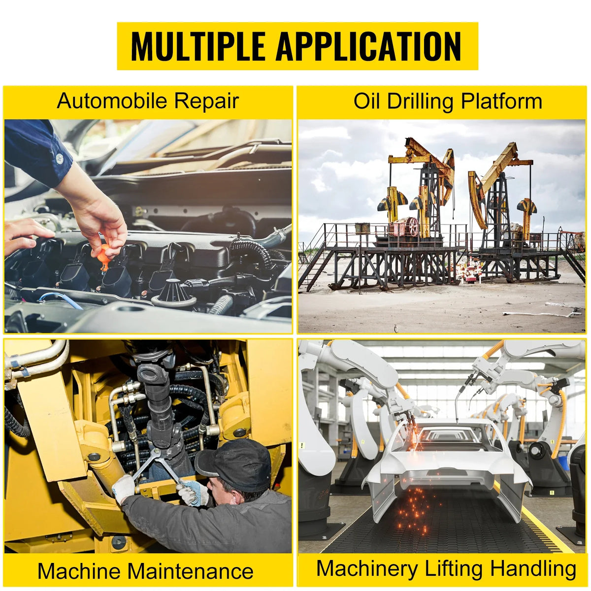 2.3L Fuel Tank 10000 PSI Air Hydraulic Foot Pump Single Acting with 200cm Oil Pipe & Spray Gun for Auto Repair Oil Rigging