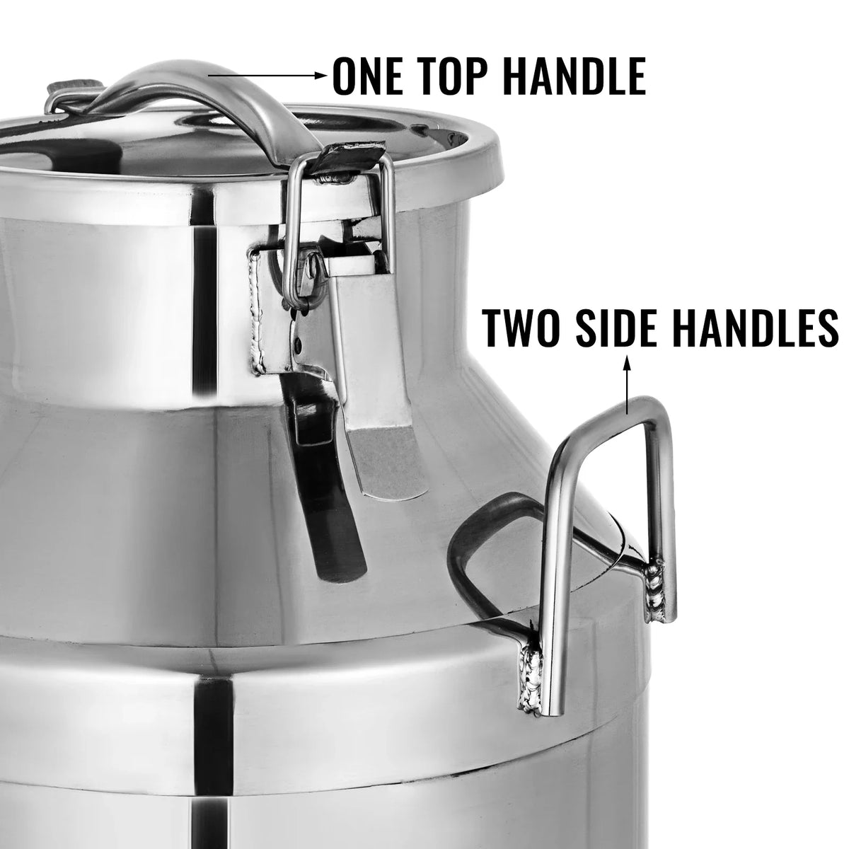 10L 20L 50L Milk Jug Pail Can SStainless Steel Cow Milk Bucket for Oil Wine Water Soup and Oatmeal Storage Transportation