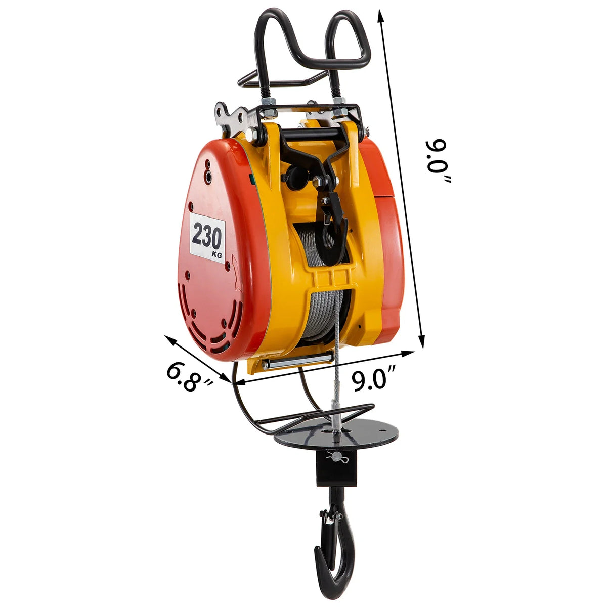 230Kg/507LBS Electric Hoist Crane with 30M Rope Wire and Wired Remote Control Portable Lift Winch Remote Control Auto Lift