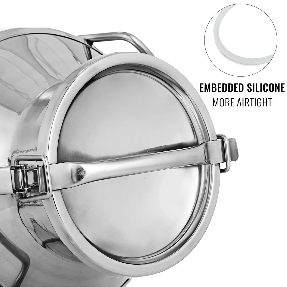 10L 20L 50L Milk Jug Pail Can SStainless Steel Cow Milk Bucket for Oil Wine Water Soup and Oatmeal Storage Transportation