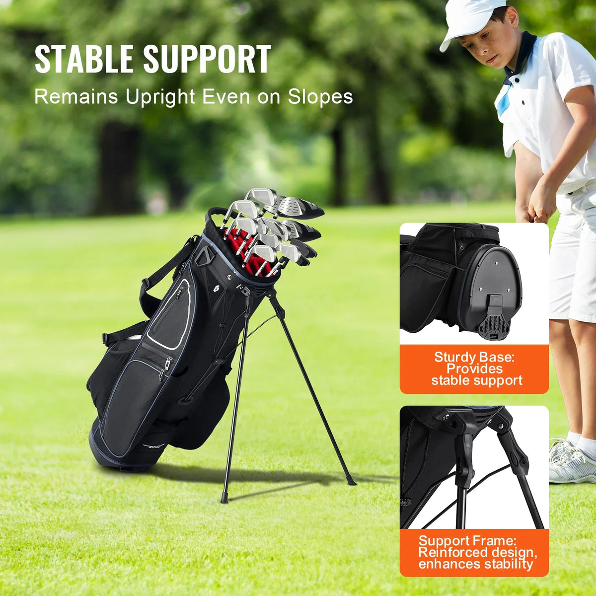 Golf Cart Bag with 14 Way Organizer Divider Top Pockets Premium Cart Bag Durable Golf Bags with Handles & Dust Cover