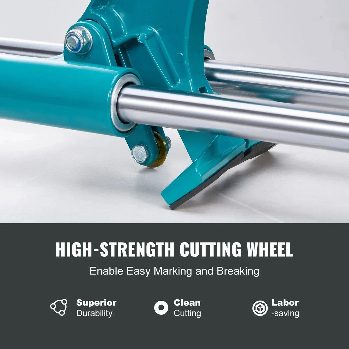 Manual Tile Cutter Laser Positioning Single Rails W/ Supporting Feet Professional Push Knife for Cutting Ceramic Porcelain