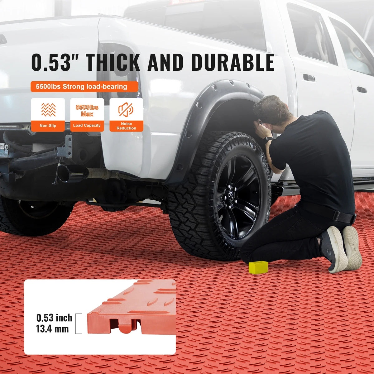 Garage Tiles Interlocking 25/50 Pack Garage Floor Covering Tiles, Non-Slip  Garage Flooring Tiles, for Garages, Basements