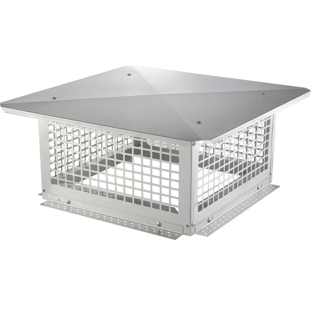 Chimney Cap 4 Sizes 304 Stainless Steel Fireplace Chimney Cover Not Easily Toppled Fits Mesh Flue Outside Covers Silver