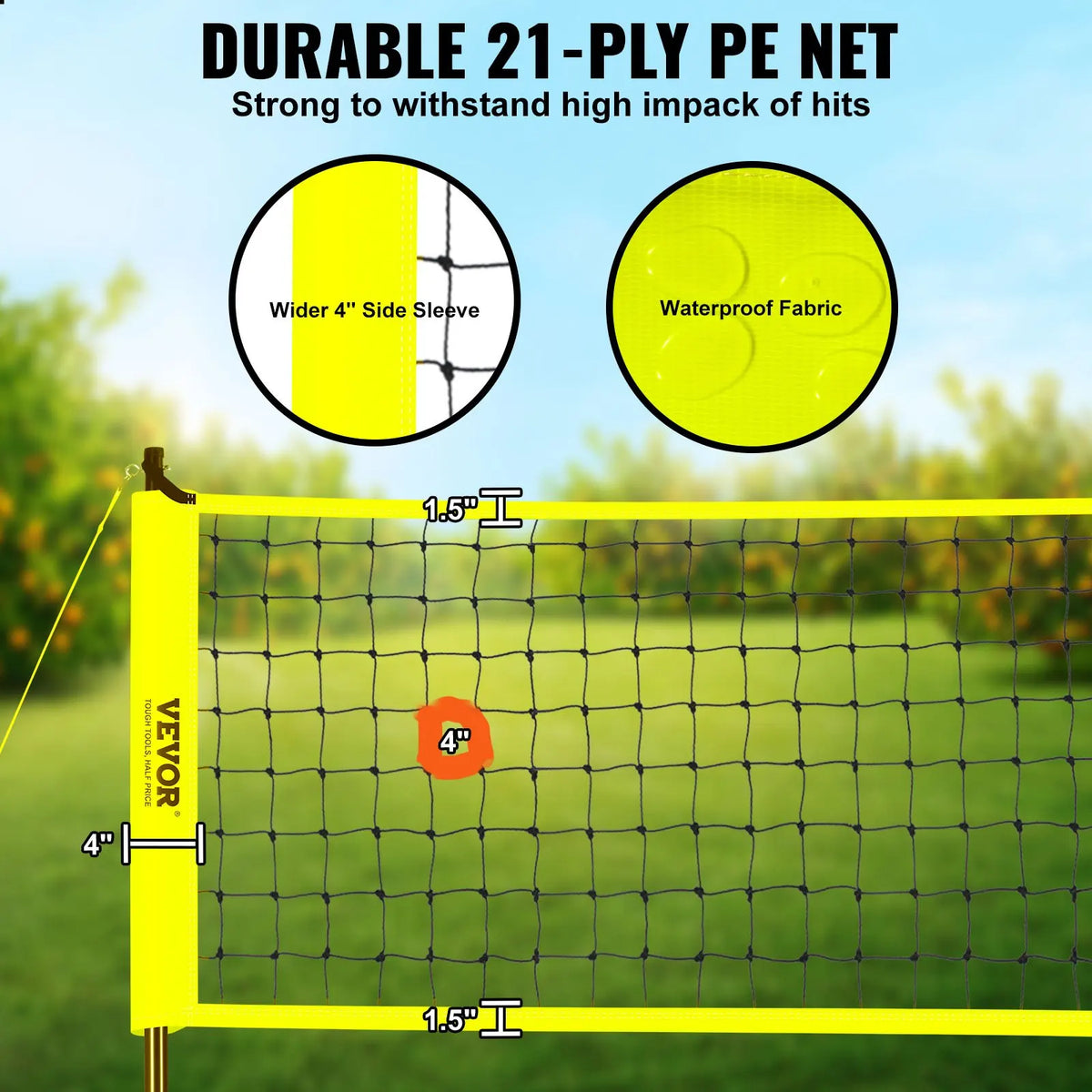 Outdoor Portable Volleyball Net System,Adjustable Height Poles,with PVC Volleyball,Carrying Bag for Backyard,Beach,Lawn