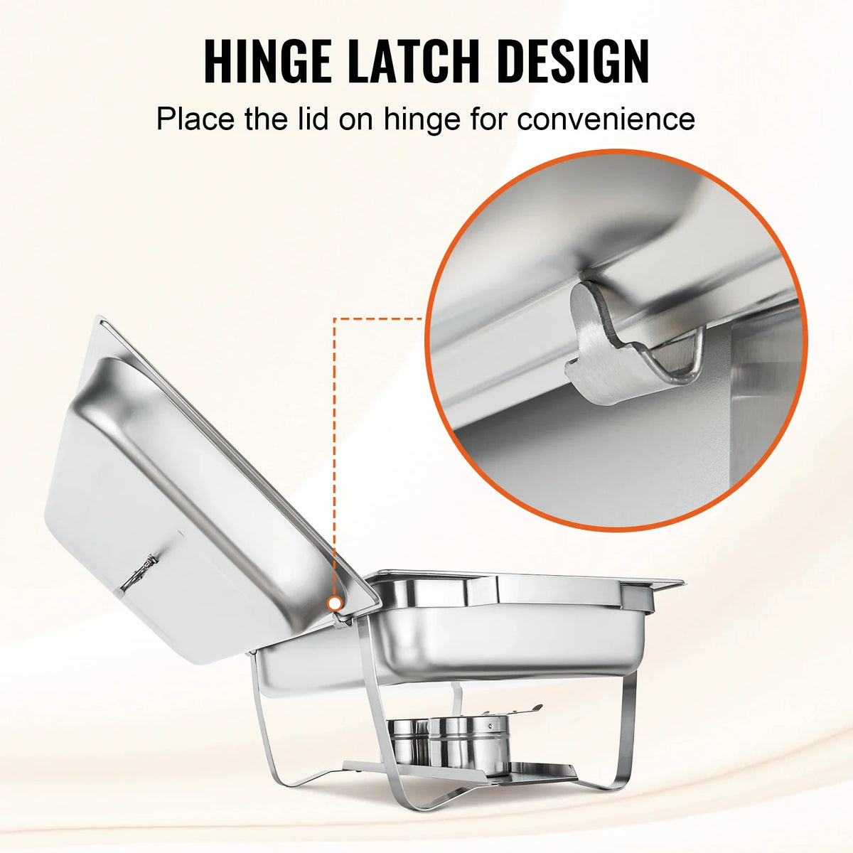8QT Rectangle Chafing Dish 1/2/4/6 Packs w/ Full Size Pans Buffet Catering Warmer Server Folding Stand Fuel Holder Tray