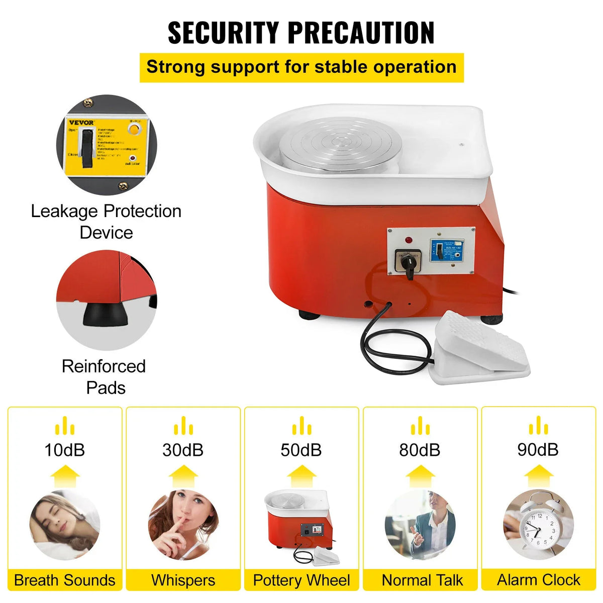 Electric Pottery Wheel Ceramic Machine 25cm Pottery Wheel Machine 280W Pottery DIY Kit for Ceramic Work Ceramics Clay