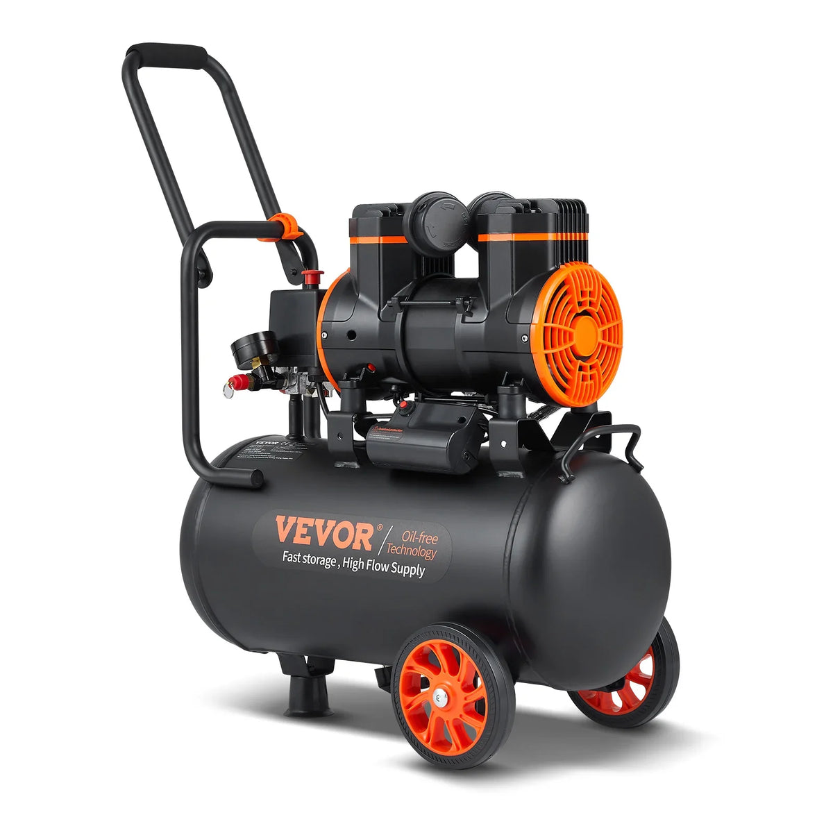 Air Compressor, 9L 18L 24L 35L Oil Free Air Compressor Tank  116PSI Pressure, 70 dB Ultra Quiet Compressor for Auto Repair