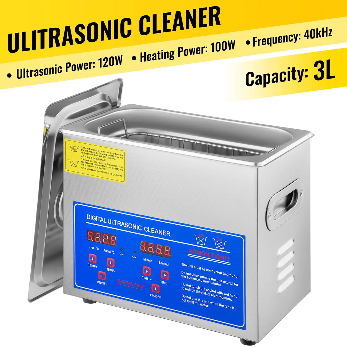 Ultrasonic Cleaner 1.3L 2L 3L 6L 10L 15L 22L 30L Lave-Dishes Portable Washing Machine Diswasher Ultrasound Home Appliances