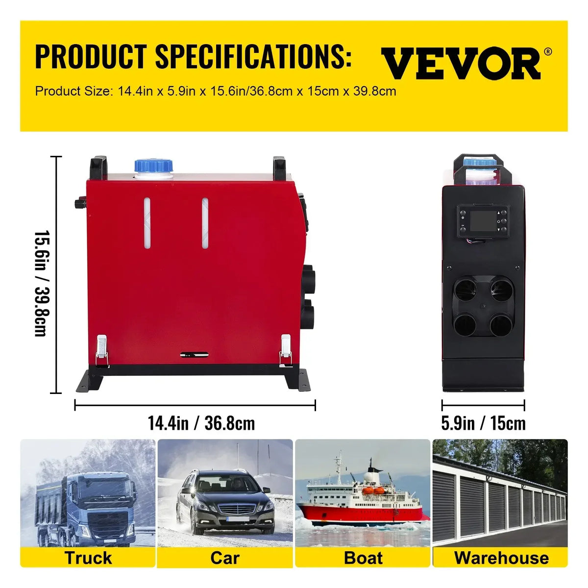 5 8KW Car Heater All in One Diesel Air Heater 12V with Silencer Remote Control for Car Truck Boat RV Parking Diesel Heater