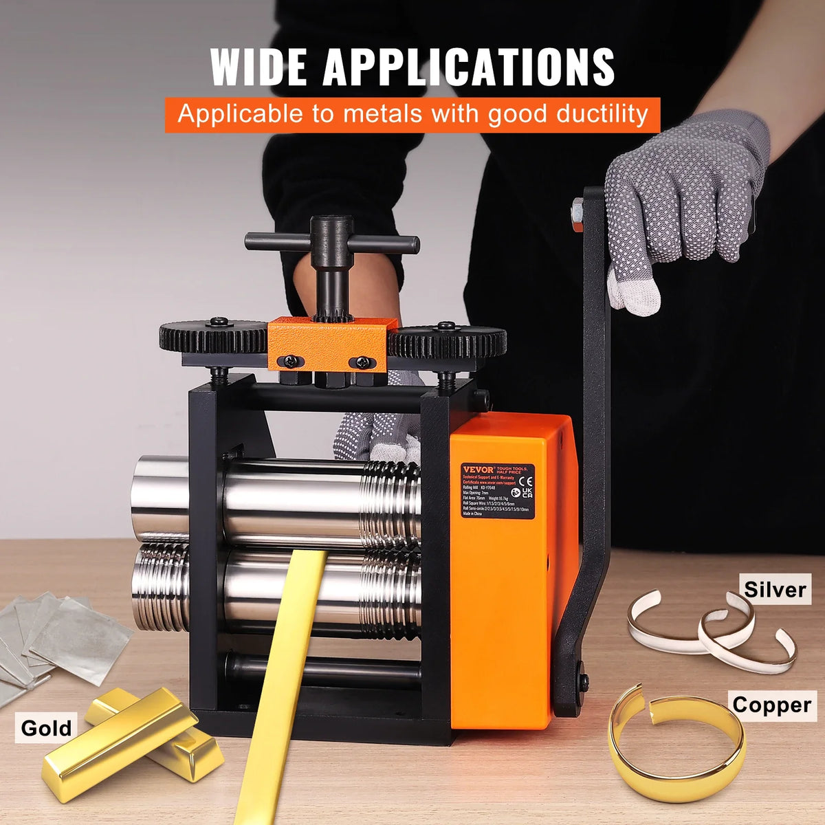 Jewelry Rolling Mill Manual Jewelry Rolling Mill Machine Metal Jewelry Press Making for Gold & Silver Manual Combination