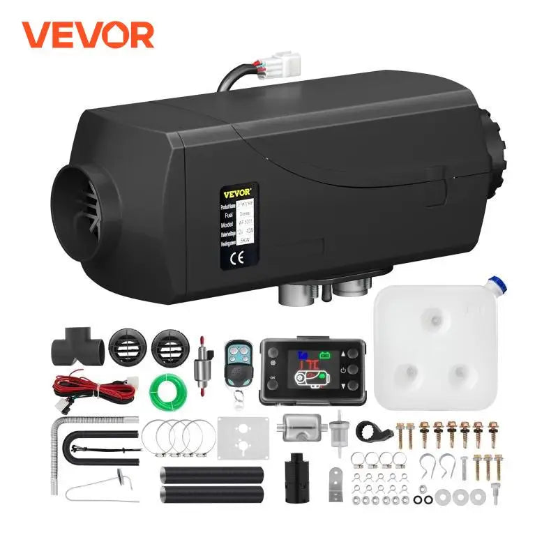 5KW Air Diesel Heater 12V Diesel Parking Heater LCD Switch 5KW Diesel Heater Muffler for RV Motorhome Trailer Trucks Boats