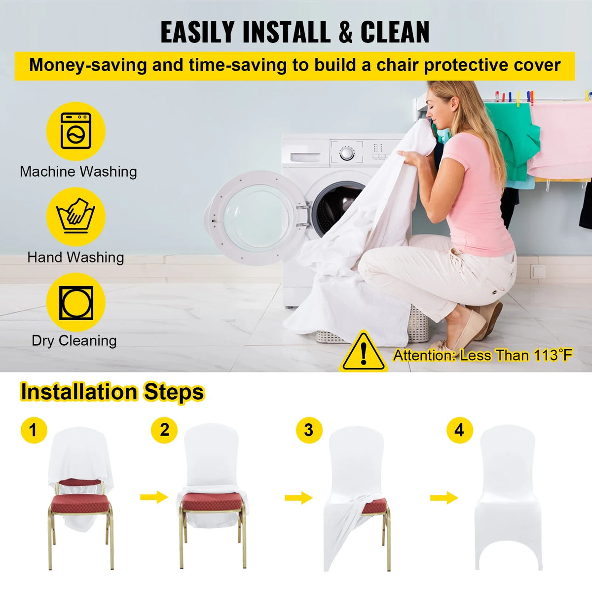 50 100Pcs Wedding Chair Covers Spandex Stretch Slipcover for Restaurant Banquet Hotel Dining Party Universal Chair Cover