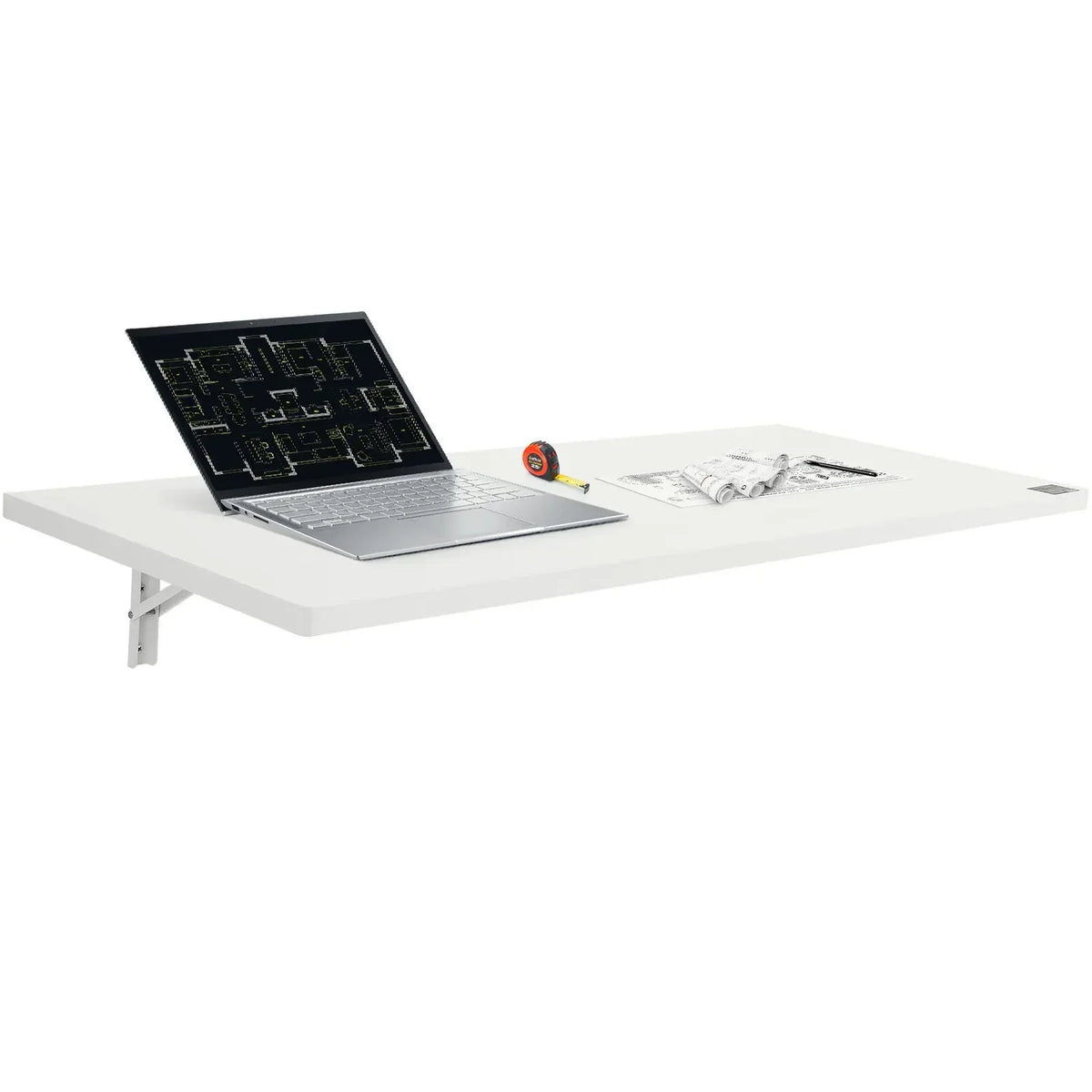 Wall Mounted Folding Table Wall Mount Drop Leaf Table, Floating Desk with Iron Bracket, Wall Desk Fold Down