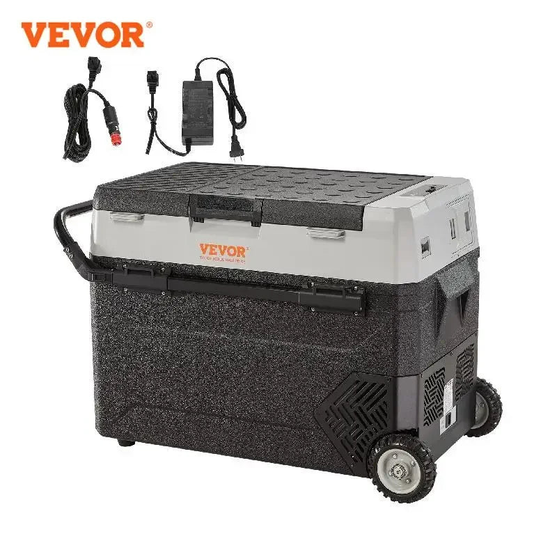 38L 53L Mini Fridge Car Refrigerator Portable  Freezer Electric Ice Box with Wheels Compressor for RV Boat Camping Traveli