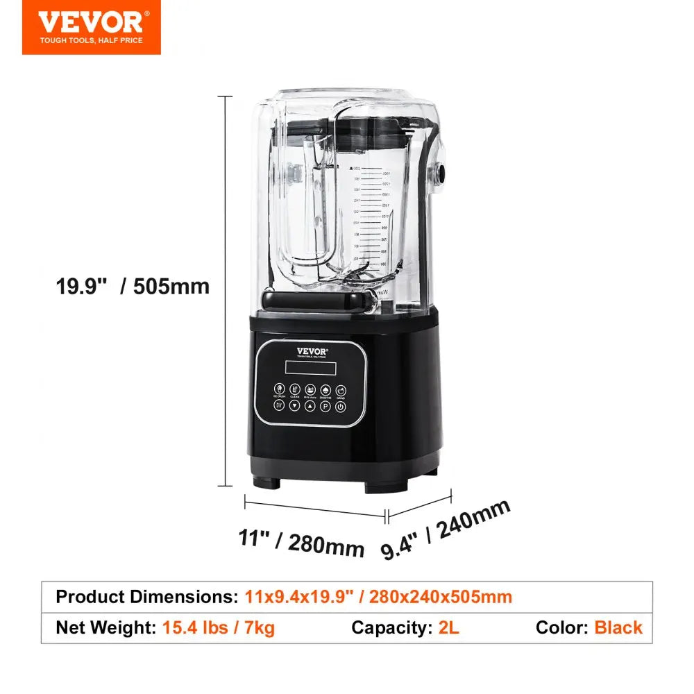 Professional Blenders, Commercial Stainless Steel 9 Speed & 5 Functions Blender for Shakes Smoothies Peree and Crush Ice