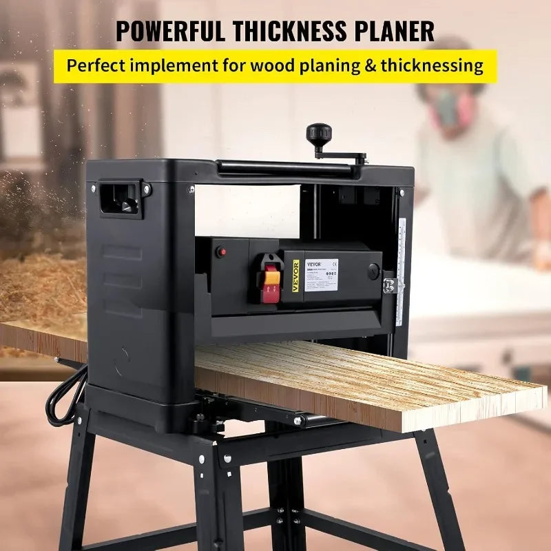 Thickness Planer 13-Inch Benchtop Planer 2000W Wood 8000 rpm Woodworking Planer 15 AMP