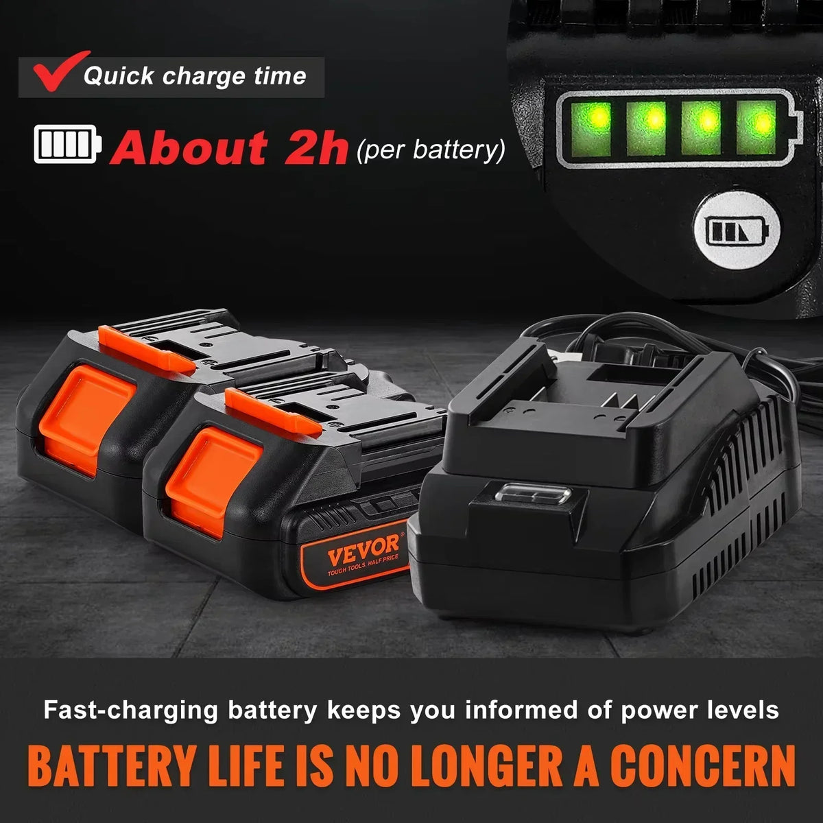 10000PSI 20-Volt Cordless Electric Grease Gun Kit Battery Powered with Two Batteries Carrying Case Charger Included