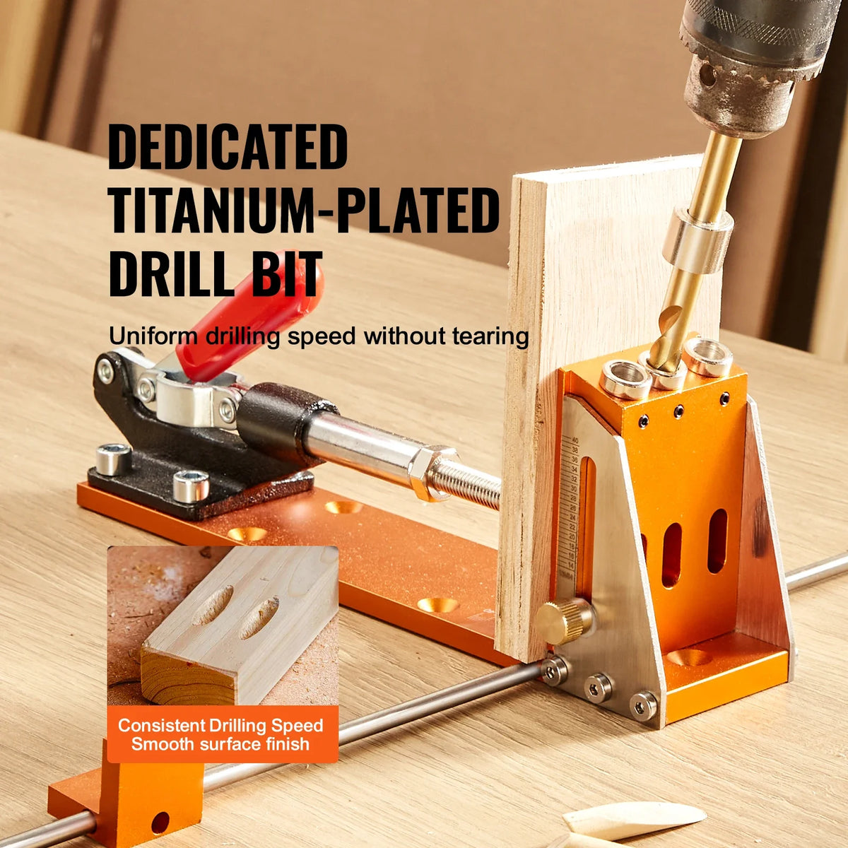 30 Pcs Pocket Hole Jig Kit Adjustable & Easy to Use Pocket Hole Jig System with Step Drills Wrenches Drill Stop Rings